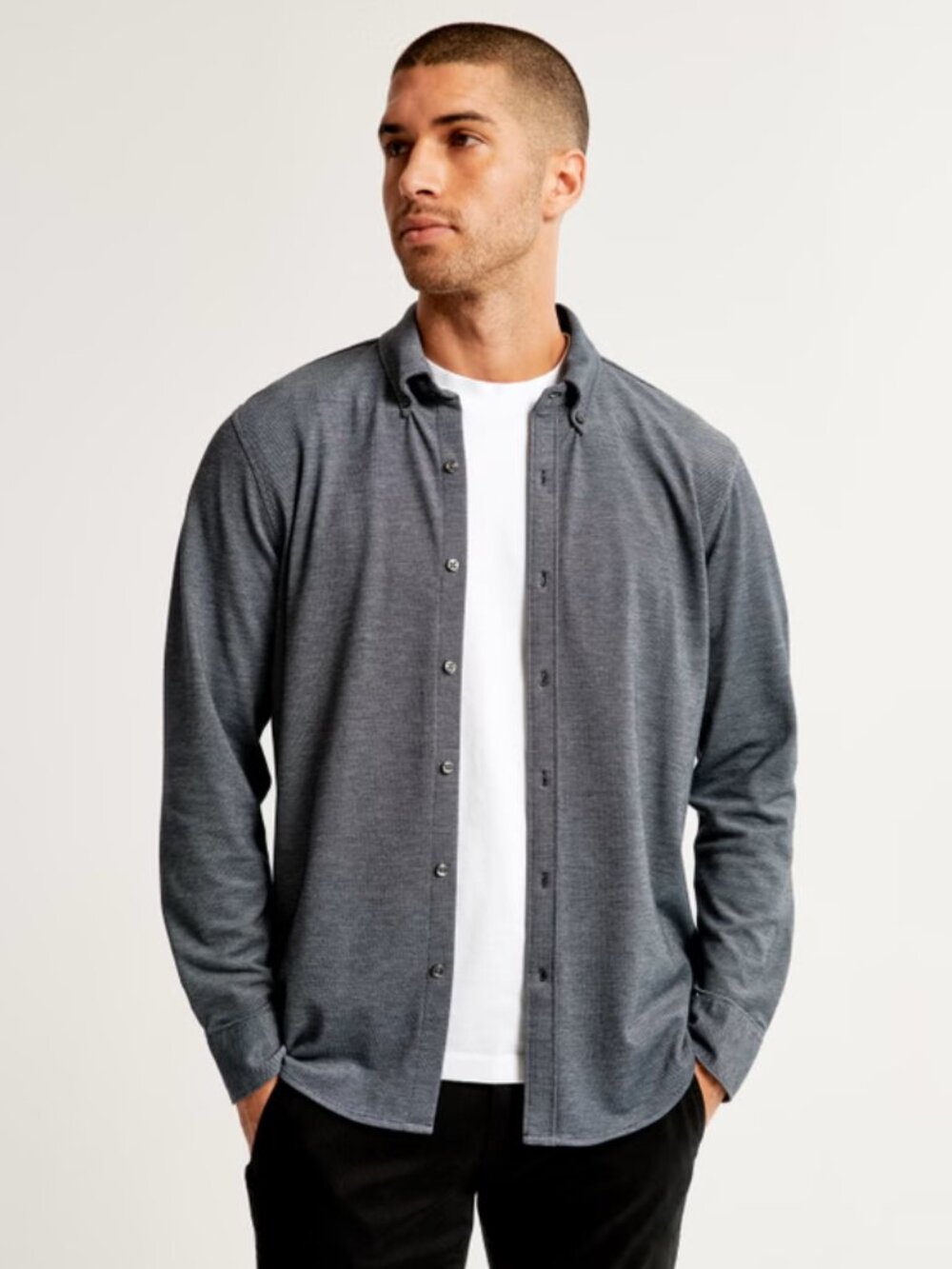 Abercrombie & Fitch Knit Button-Down Shirt